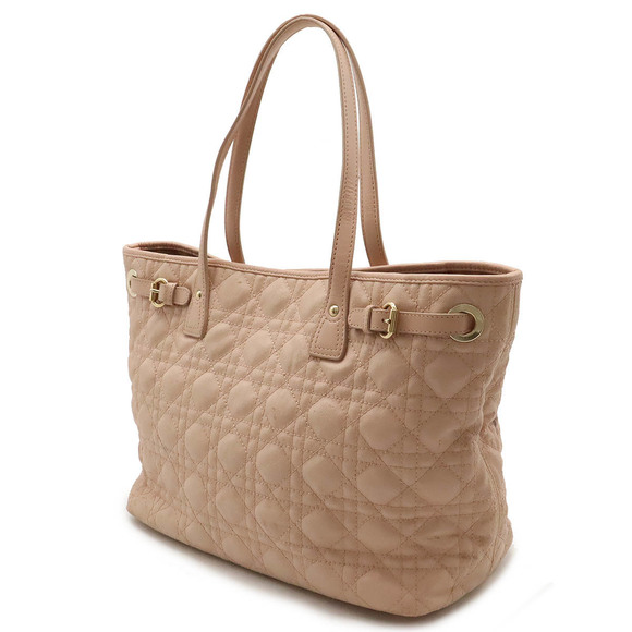 Dior  Pink  Tote Christian Lady Panarea Cannage Leather Bag - Picture 1 of 8